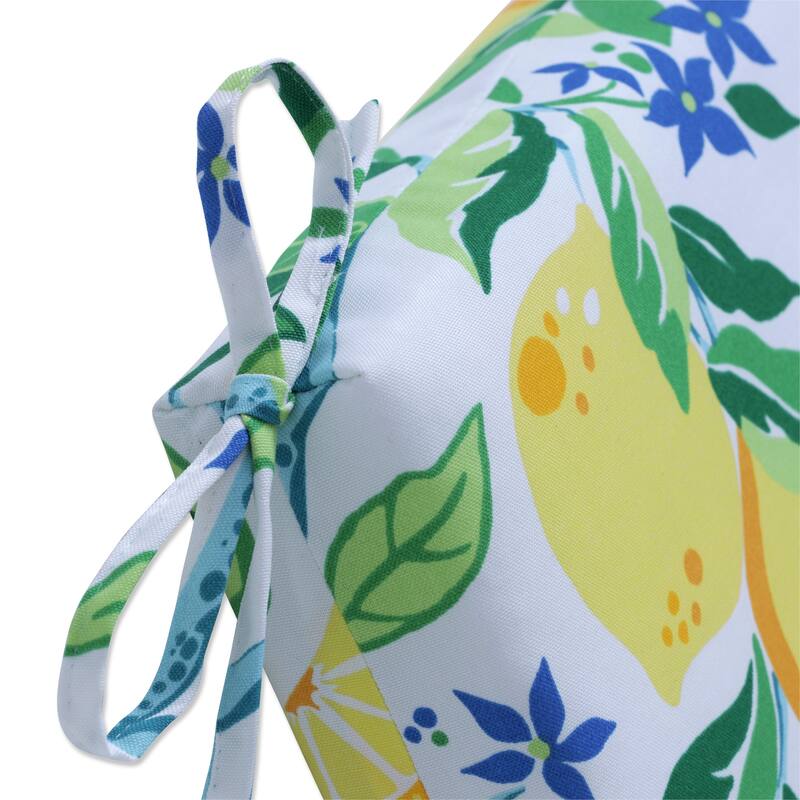 Pillow Perfect Outdoor Indoor Lemon Tree Yellow Chair Cushion 36.5 X 18 X 3 Bed Bath